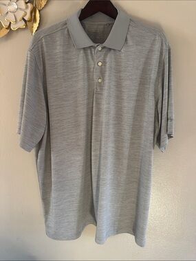 Walter Hagen Men's Light Gray Heather Polo